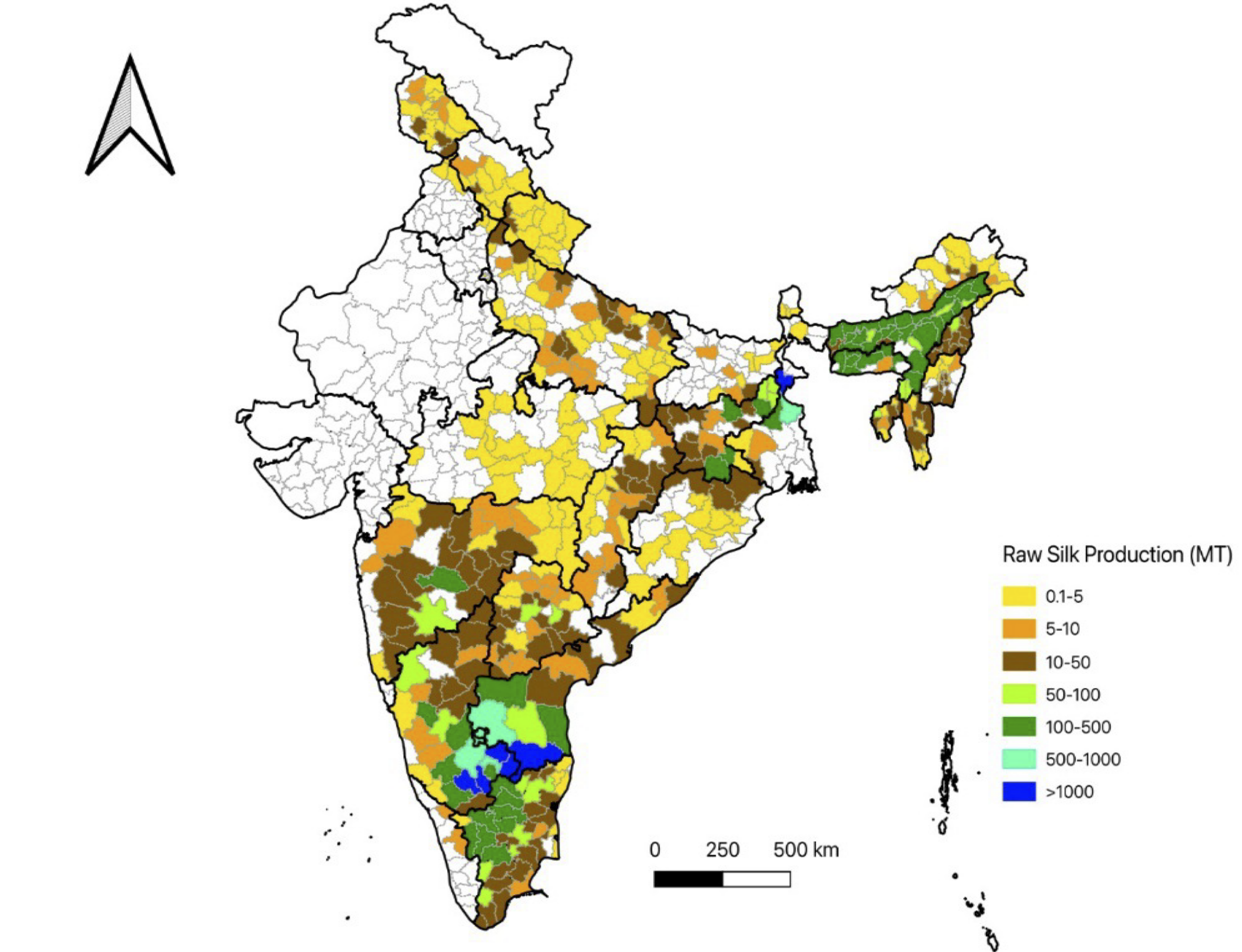 Silk Production Heatmap